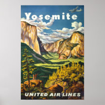 Het vintage poster van Yosemite