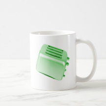Het vintage Retro Groene Ontwerp van de Broodroost Koffie Bekers