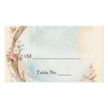 Het vintage Roze nam en Robin Wedding Place Cards  Visitekaartje