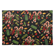 Het vintage Snoep Placemat van Kerstmis