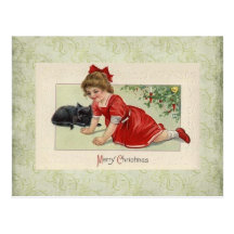 het vintage Victoriaans Briefkaart van Kerstmis Wenskaarten