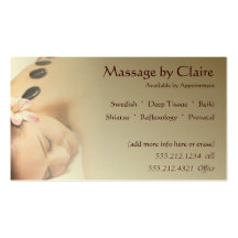 Het Visitekaartje van de Therapie van de massage