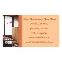 Het Visitekaartje van het restaurant