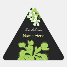 Het vleesetende Etiket van het Boek van het Plant  Driehoek Sticker
