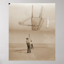 Het vliegende Zweefvliegtuig van 1902 als Vlieger Posters