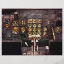 Het vliegtuig - Cockpit - wordt de controles gepla Fullcolor Folder