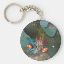 Het voeden van Fishies Keychain Sleutel Hangers