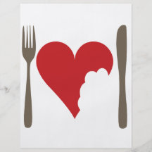 Het voedsel van de liefde, het hart van de Liefde Fullcolor Folder
