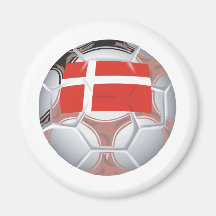 Het Voetbal van Denemarken Koelkast Magneetjes