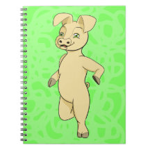 Het Vol figuur van Philip Pig Ringband Notitieboeken