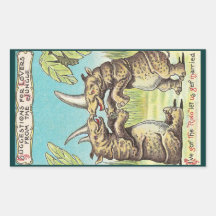 Het Voorstel van de rinoceros van Huwelijk Rechthoekvormige Sticker
