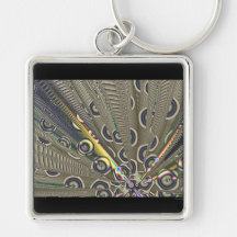 Het vreemde Abstracte Art. van de Generator Sleutelhanger