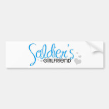 Het Vriendin van de militair (Helder Blauw) Bumperstickers