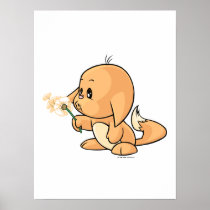 Het wensen van oranje Kacheek posters
