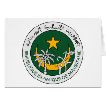 Het Wenskaart van het Wapenschild van Mauretanië