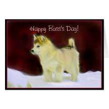 Het wenskaart van Malamute van de Dag van de geluk