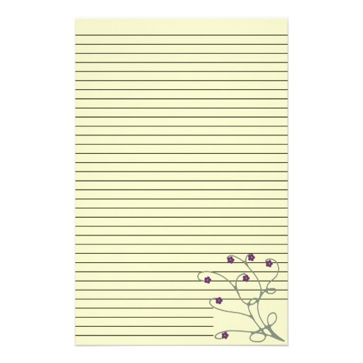 Het wervelen bloemen gevoerd briefpapier -