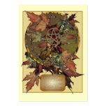 Het Wiel van Wiccan met Pentacle de Kaart van het  Visitekaartjes Sjabloon
