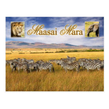 Het wild van Maasai Mara in Kenia Wens Kaart