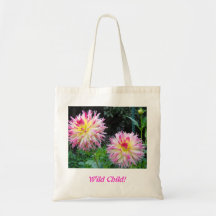 Het wilde Bolsa van de Dahlia's van het Kind Canvas Tas