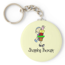 Het winkelen Therapie sleutelhangers