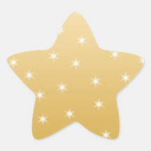 Het witte en Gouden Patroon van de Ster van de Kle Stickers