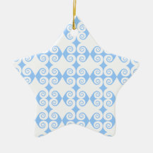 Het witte Patroon van de Krul Kerst Ornamenten