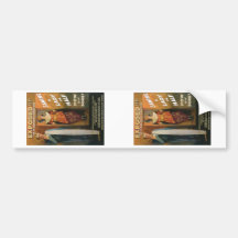 Het zagen van een Dame in het Halve Vintage Magisc Bumpersticker