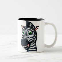 Het Zebra van de cartoon Koffie Bekers