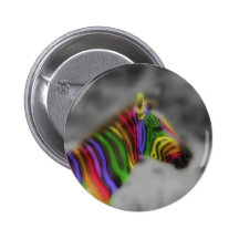 Het Zebra van de regenboog Speldbutton