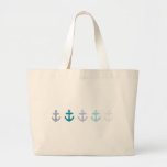 Het zeevaart Blauwe Ontwerp van Ankers Canvas Tas