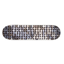 Het zilveren Fonkelende Lovertje ziet eruit Skateboard