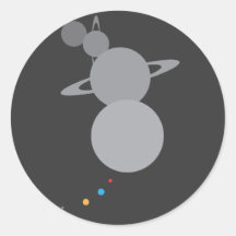 Het zonnestelsel ronde stickers