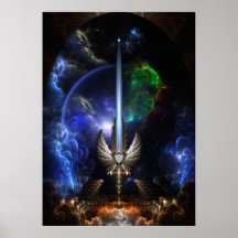Het zwaard van de Vleugel van de Engel van de Baks Poster
