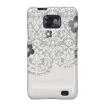 het zwart-witte damast bloeit galaxy s2 cover