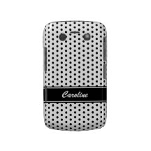 Het zwart-witte Gewaagde geval van stippenBlackber Blackberry Bold Cover