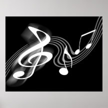 Het zwart-witte Muzikale Poster van de Schaal