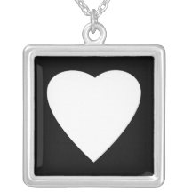 Het zwart-witte Ontwerp van het Hart van de Liefde Kettingen