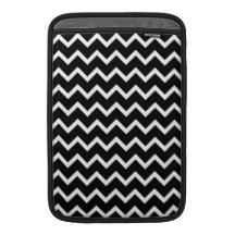 Het zwart-witte Patroon van de Zigzag Beschermhoezen Voor MacBook Air