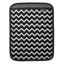 Het zwart-witte Patroon van de Zigzag iPad Sleeves