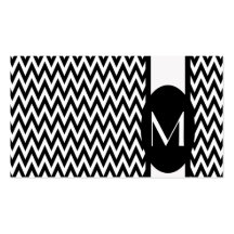 Het zwarte Elegante Visitekaartje van het Monogram