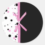 Het zwarte en Roze Ontwerp van de Stip Sticker