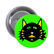 Het zwarte Kenteken van de Knoop van de Kat Speldbutton