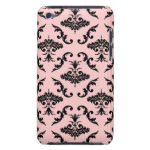 Het zwarte Patroon van het Damast iPod Touch Case