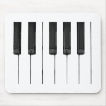 Het zwarte Witte Toetsenbord van de Muziek van Sle Muismat