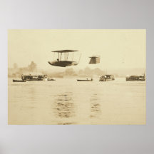 Het Zweefvliegtuig van Curtiss tijdens de vlucht Plaat