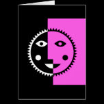 Hete Roze Abstracte Zon kaarten