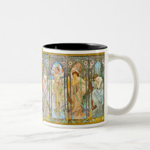 Heure du jour, Alphonse Mucha Tasses À Café
