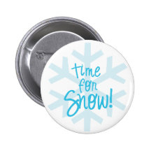 Heure pour le bouton de neige badges