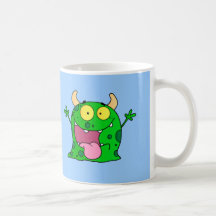 Heureux mignon de bande dessinée comique drôle de  mug à café